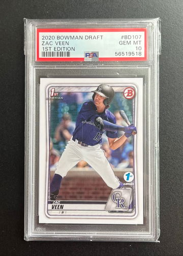 Vac Zeen 2020 Bowman Draft 1st Edition PSA 10