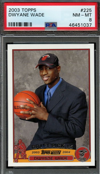 2003 Topps #225 Dwyane Wade PSA 8