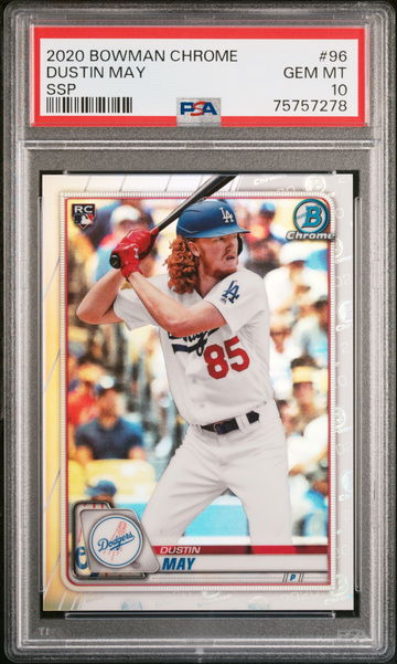 2020 Bowman Chrome Dustin May PSA 10 SSP