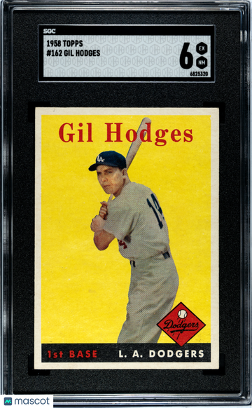 1958 Topps Gil Hodges #162 SGC 6