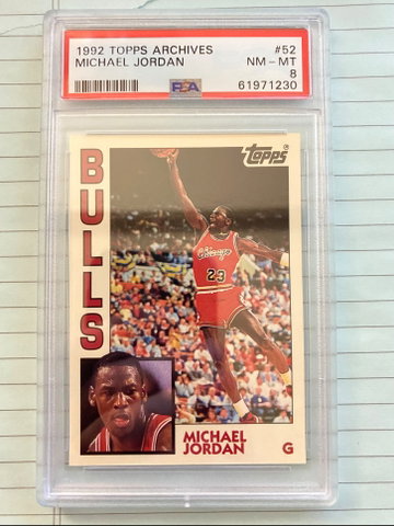 1992 Topps Archives #52 Michael Jordan PSA 8