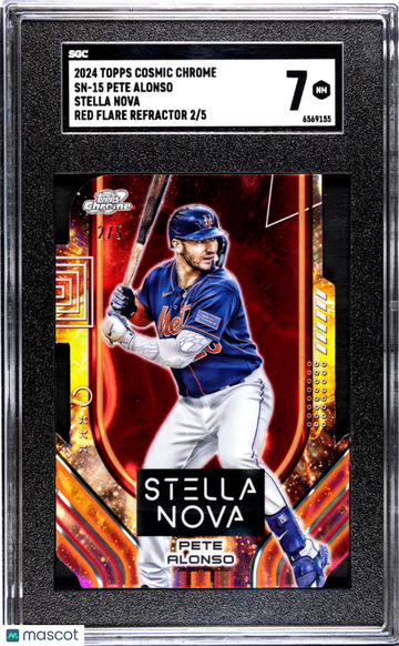 2024 Topps Cosmic Chrome Pete Alonso #SN-15 Stella Nova Red Flare Refractor SGC 7