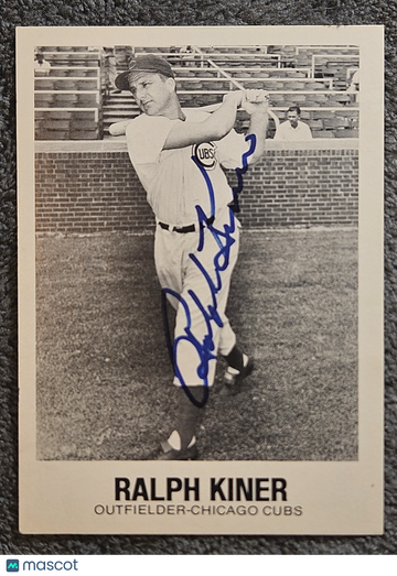 1977 TCMA Renata Galasso Ralph Kiner #2 HOF Signed Autograph Auto JSA