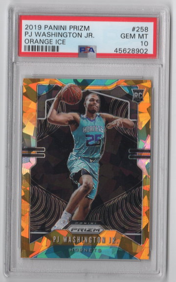 2019 Prizm Orange Ice PJ Washington Jr. PSA 10