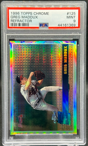 1996 Topps Chrome REFRACTOR Greg Maddux PSA 9 MINT!