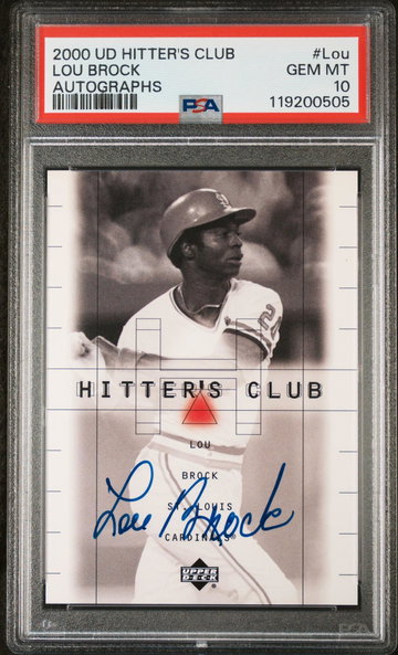 2000 UD #Lou Brock Hitter's Club PSA 10