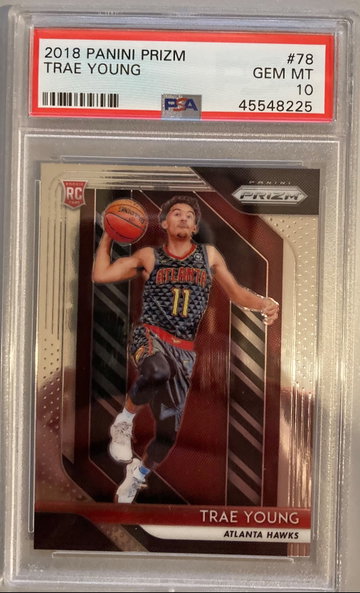 Trae Young 2018 Panini Prizm Base PSA 10 #78