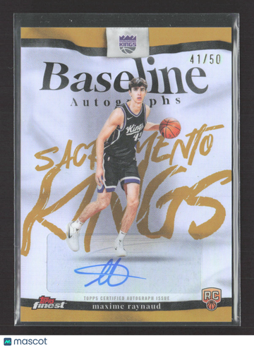 2026 Topps Finest Baseline Autographs Maxime Raynaud #BA-MR RC 41/50 Auto
