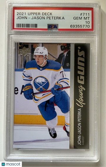 2021-22 Upper Deck John-Jason Peterka Young Guns Rookie PSA 10
