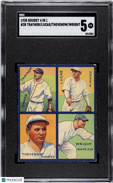 1935 Goudey 4 In 1 Wright Thevenow Lucas Traynor #2B SGC 5