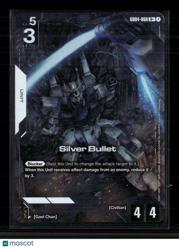 2023 Bandai Gundam Card Game Silver Bullet Gael Chan Blocker Civilian