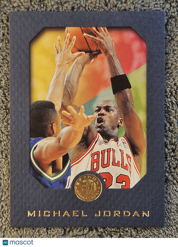 1996 1995 SkyBox E-XL Michael Jordan #10 Blue Parallel