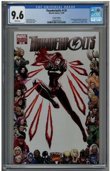 Thunderbolts 135 CGC 9.6 Black Widow variant cover