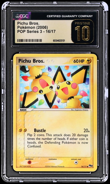 2006 Pokemon Organized Play Series 3 Pichu Brothers CGC 10 Pristine
