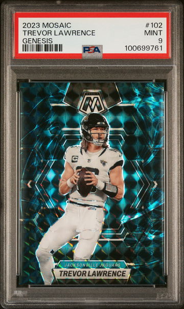 2023 Panini Mosaic Mosaic Genesis Trevor Lawrence #102 PSA 9