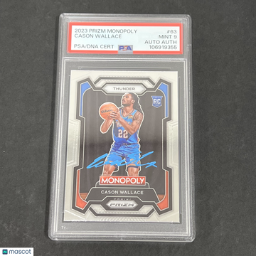 2023 Panini Prizm Monopoly Cason Wallace #63 PSA 9 Auto A