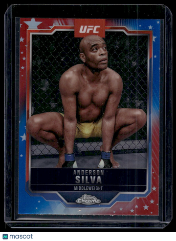 2025 Topps Chrome UFC Anderson Silva #44 Red & Blue