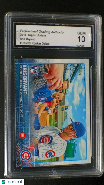 2015 Topps Update Series Kris Bryant #US283 Rookie Base Set RC PGA 10