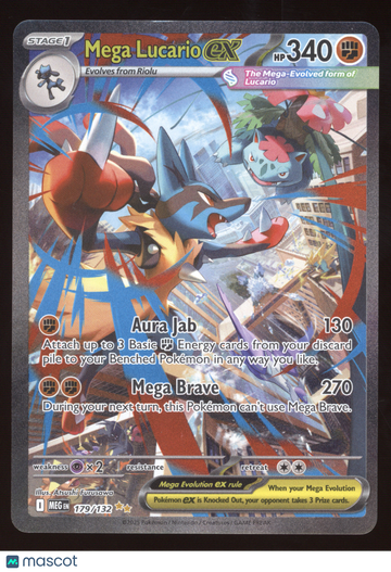 2025 Mega Evolution Mega Lucario ex Secret Rare #179/132