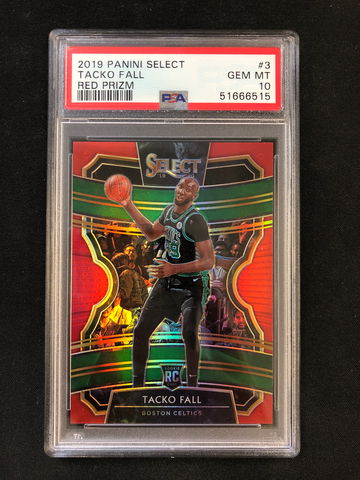 2019 Panini Select - Tacko Fall - Concourse Rookie Red Prizm /199 PSA 10 Gem Mint