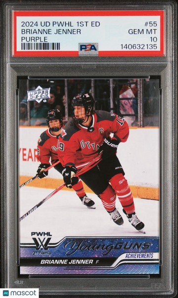 2024 Upper Deck Pwhl 1st Edition Brianne Jenner #55 Purple Young Guns PSA 10