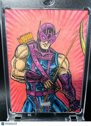 2025 Topps Marvel Sketch Card Hawkeye 1/1 Hand-Drawn Sketch