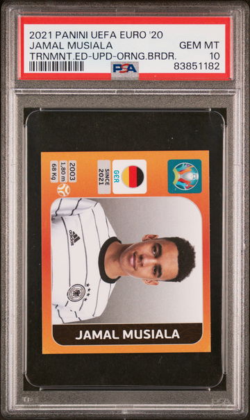 2020 PANINI JAMAL MUSIALA UEFA EURO '20 TOURNAMENT EDITION RC ROOKIE PSA 10