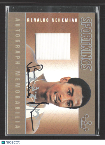 2009 Sport Kings Series D Renaldo Nehemiah #AM-RN2 Silver Version Race-worn singlet Autograph-Memorabilia Memorabilia