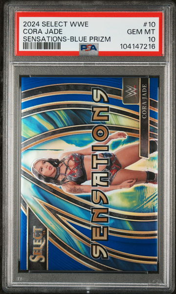 2024 Panini Select Sensations Blue Prizm Cora Jade #10 /49 PSA 10