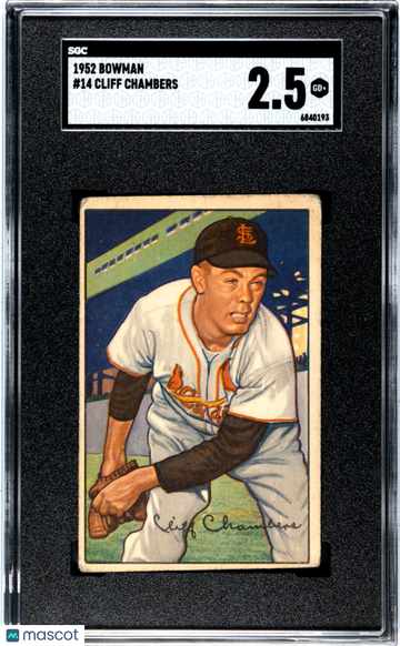 1952 Bowman Cliff Chambers #14 SGC 2.5