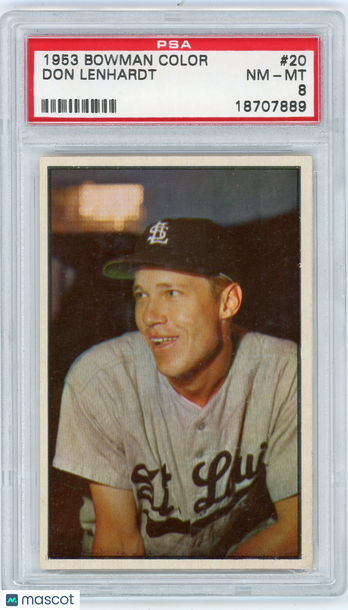 1953 Bowman Color Don Lenhardt #20 PSA 8
