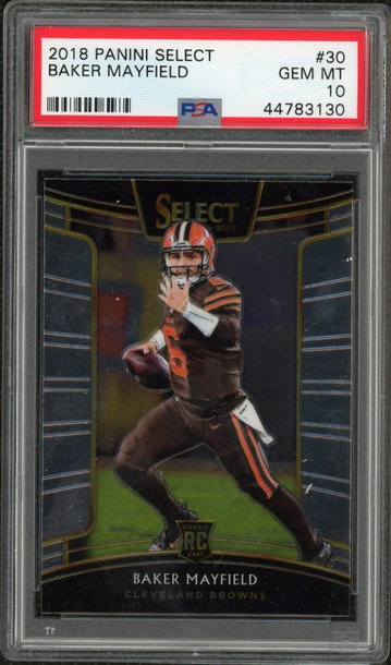 Baker Mayfield Panini Select Rookie PSA 10