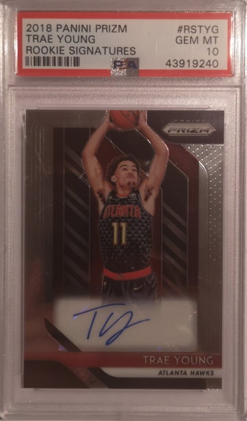 Trae Young Prizm Auto PSA 10