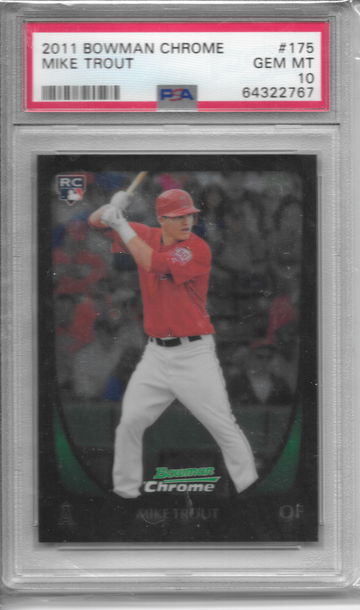 Mike Trout 2011 Bowman Chrome PSA 10