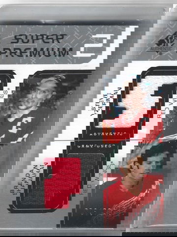 STEVE YZERMAN / BRENDAN SHANAHAN 2003 SP GAME USED PREMIUM DUAL GAME JERSEY /299