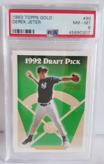 Derek Jeter 1993 Topps Gold PSA 8 #98 Rookie Card RC