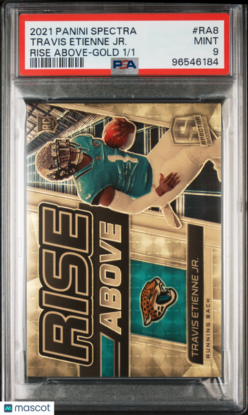 2021 Panini Spectra Rise Above Travis Etienne JR. Gold 1/1 #RA8 PSA 9
