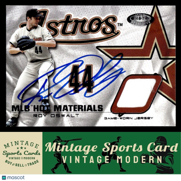 2002 Fleer Hot Prospects Roy Oswalt #HM-RO MLB Hot Materials MEM