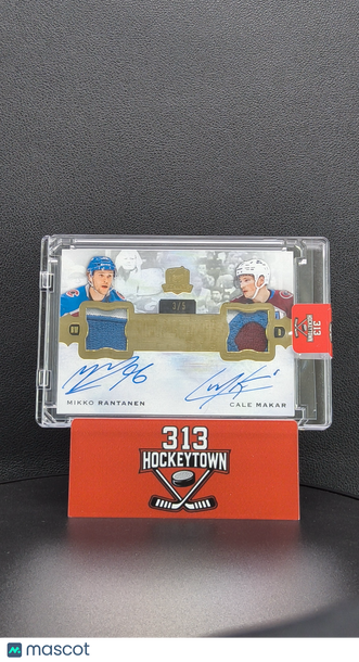 2022-23 Upper Deck The Cup Dual Signature Materials Mikko Rantanen Cale Makar #SP2-RM /5