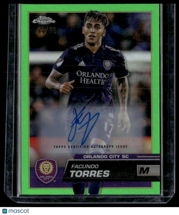 2023 Topps Chrome MLS Facundo Torres #76 Neon Green Refractor SN