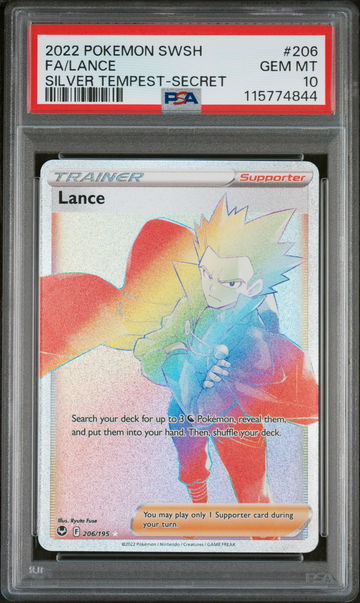2022 Pokemon Sword and Shield Silver Tempest Lance Scr #206 PSA 10
