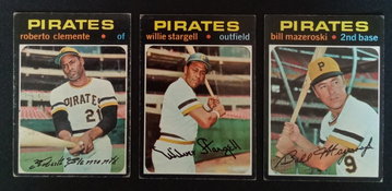 Clemente Stargell Mazeroski HOF Pittsburgh Pirates WS Champs 1971 Topps Lot of 3 🔥⚾🔥⚾
