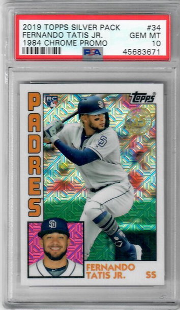 2019 Topps Silver Pack 1984 Chrome Promo 34 Fernando Tatis Jr.