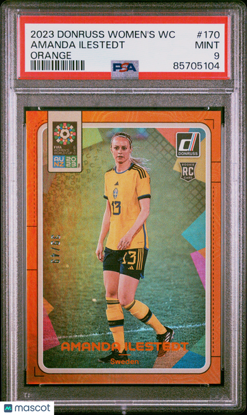 2023 Panini Donruss FIFA Women's World Cup Amanda Ilestedt #170 Orange PSA 9