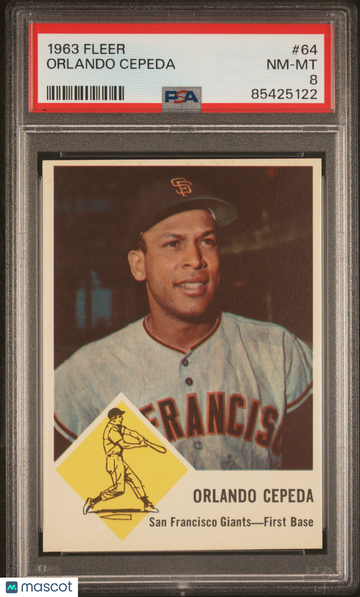 1963 Fleer Orlando Cepeda #64 PSA 8