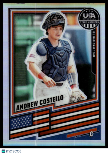 2026 Panini Stars & Stripes Prizm USA Baseball Andrew Costello #32 Silver
