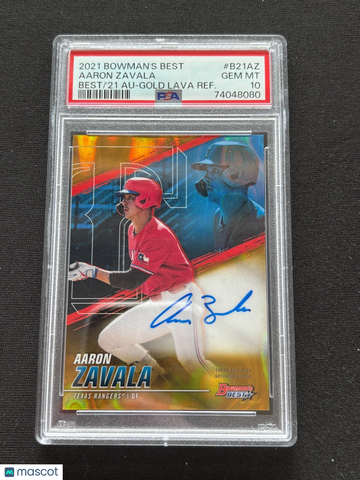 2021 Bowman's Best Aaron Zavala #B21AZ Gold PSA 10