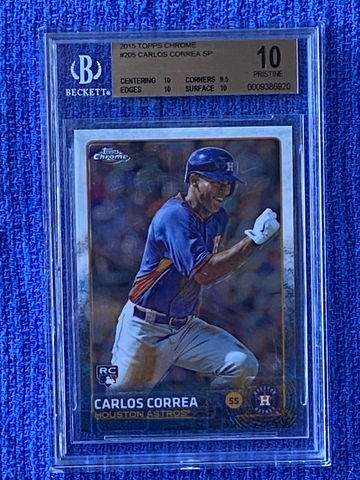 2015 Topps Chrome SP Carlos Correa #205 BGS 10