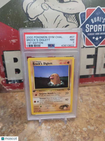 2000 Pokemon Gym Challenge Brock's Diglett 1st Edition PSA 7 #67
