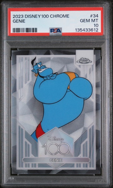 2023 Topps Chrome Disney100 Genie #34 PSA 10